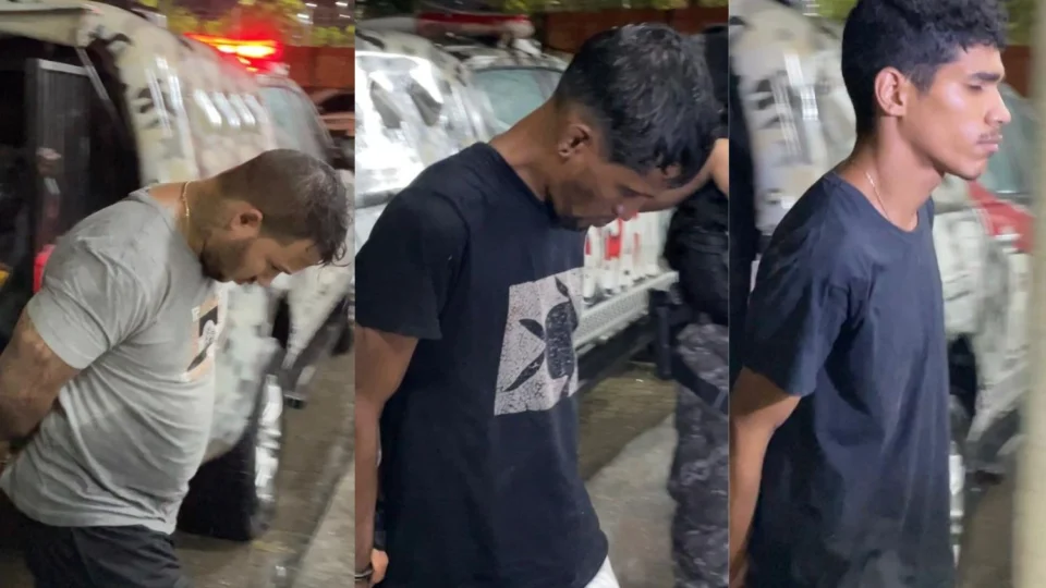 Trio é preso pela Rocam por tráfico de drogas no bairro Riacho Doce, em Manaus