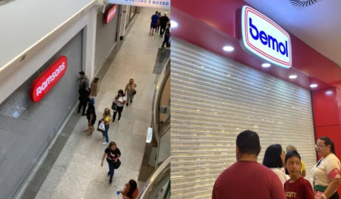 Assalto em joalheria termina em troca de tiros e provoca pânico no Amazonas Shopping, em Manaus