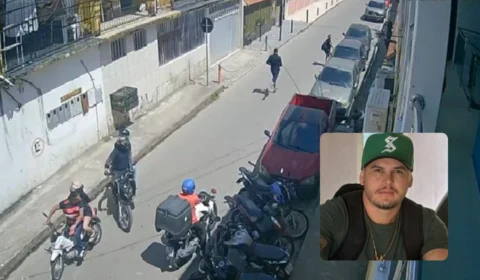 Vídeo mostra momento em que pistoleiro foge após matar dono da loja Chefinho Cell em Manaus