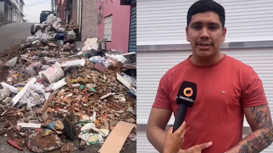 Acúmulo de lixo toma metade de rua no Alvorada 3 e moradores denunciam abandono da coleta