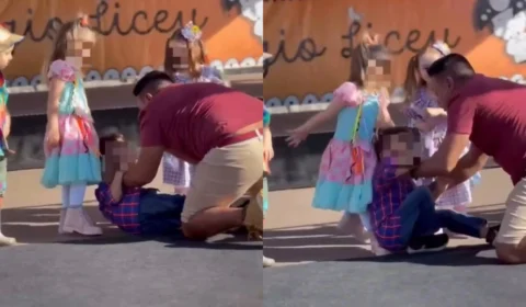 Homem agride criança de 4 anos durante festa junina escolar no DF e é contido por pais
