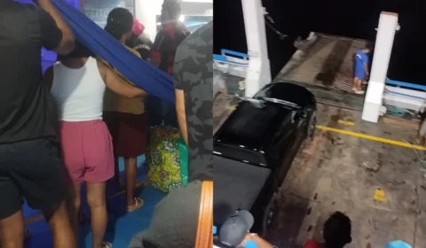 Exclusivo: Passageiros passam mais de 12 horas encalhados no Rio Amazonas após desvio de rota causado por temporal na madrugada deste domingo (8)