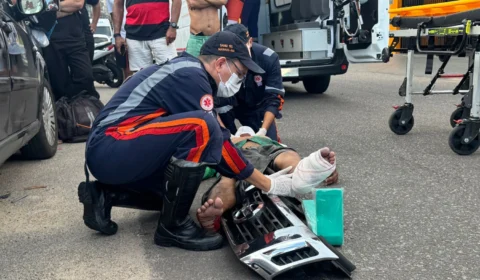 Empresária atropela motociclista e tenta esconder placa do carro após acidente na Praça 14, segundo irmã da vítima
