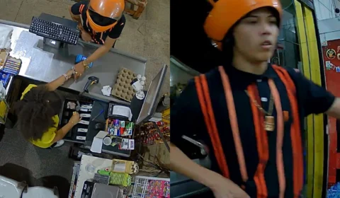 Vídeo: Criminoso assalta mercadinho no Oswaldo Frota e foge após render funcionária e ameaçar clientes