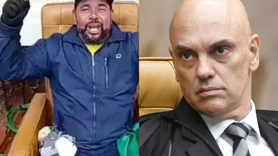 Moraes vota por condenar homem a 17 anos de prisão por sentar em sua cadeira durante manifestação do 8/1