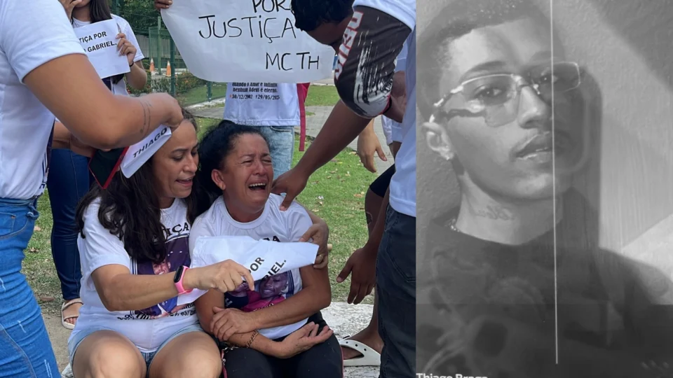 Família de MC Thiago protesta em frente ao TJ-AM para impedir soltura de assassino confesso