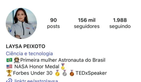Laysa Peixoto esclarece polêmica sobre ser astronauta após contestações da NASA e universidades