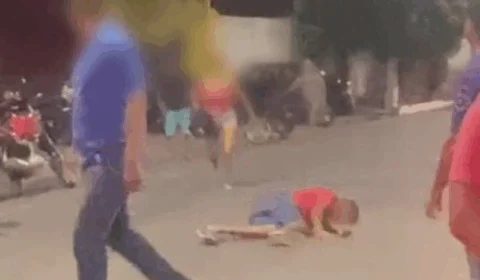 VEJA VÍDEO: briga termina com homem nocauteado e mulher jogada ao chão