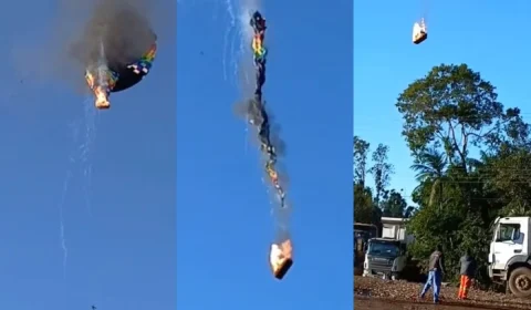Oito pessoas morrem após queda de balão com 21 a bordo em Praia Grande (SC)
