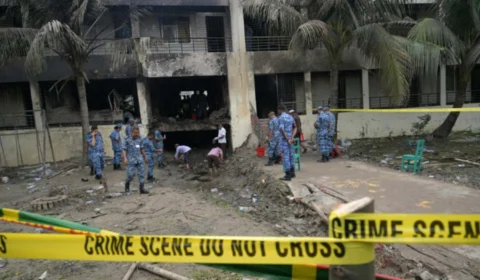 VEJA: Acidente com Jato F-7 BGI mata 27 em escola de Daca