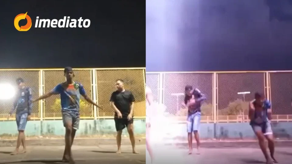 VEJA VÍDEO: Raio assusta grupo de jovens durante ensaio de dança na Vila Olímpica, em Manaus