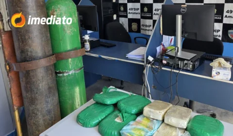 Homem é preso com drogas em cilindros de oxigênio no interior do Amazonas