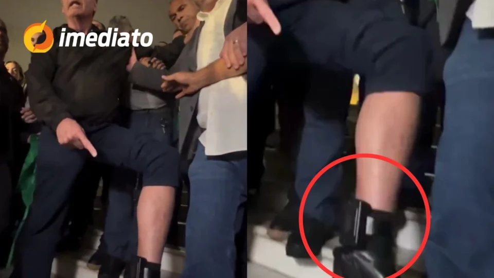 VEJA VÍDEO: Jair Bolsonaro mostra tornozeleira eletrônica e diz, ‘O que vale para mim é a lei de Deus’