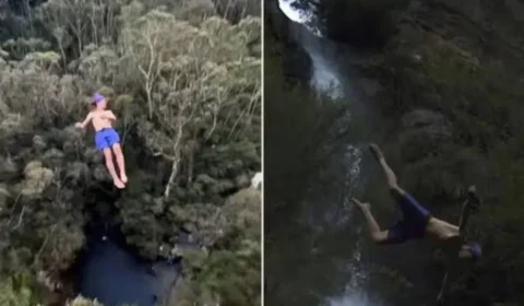 Jovem australiano sofre fraturas graves ao tentar bater recorde de mergulho mortal