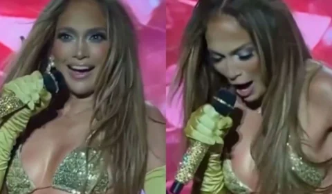 Jennifer Lopez perde saia durante show e reação surpreende; assista
