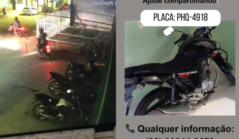 Veja vídeo: motocicleta é furtada no Centro de Manaus e imagens de segurança mostram a ação criminosa
