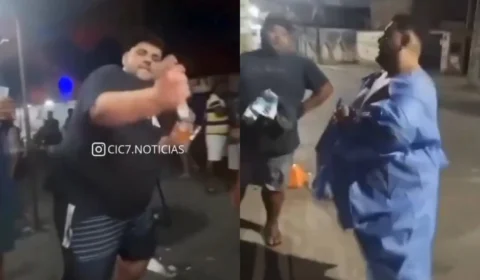 VEJA VÍDEO: “Gordinho” passa mal em baile funk, foge da UPA de avental e volta para o batidão como se nada tivesse acontecido