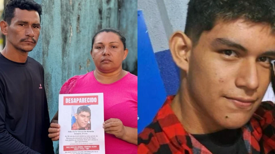 Jovem desaparece após sair para curso em Manaus e família faz apelo emocionado