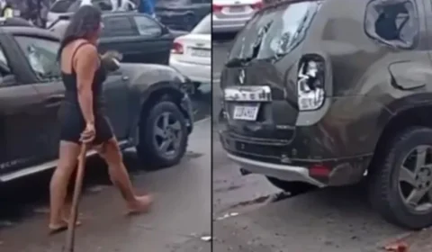 “Picareta da Vingança”: Mulher quebra o carro do marido com picareta após suposta traição em São Cristóvão