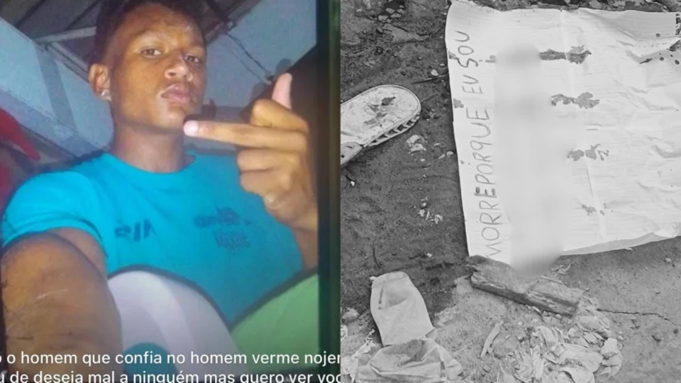 Veja imagem: bilhete chocante revela motivo de execução no Cidade de Deus; ‘Morri por Estuprar Criança Autista’, diz