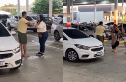 Veja o vídeo: mulher flagra marido com amante em Manaus e escândalo termina em gritaria e confusão em supermercado