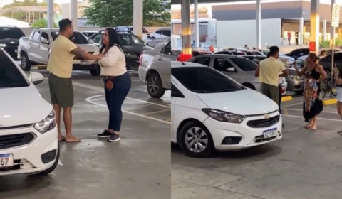 Veja o vídeo: mulher flagra marido com amante em Manaus e escândalo termina em gritaria e confusão em supermercado