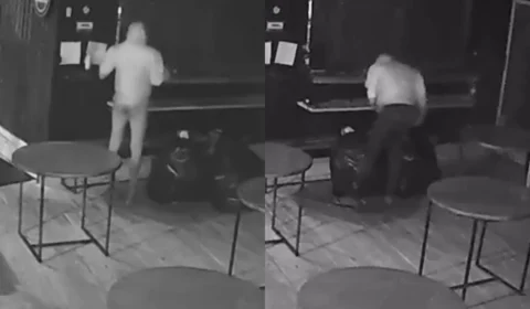 Veja o vídeo: ladrão usa ‘calcinha fio dental’ para furtar bar; ‘Ficou forte pra arrombar’, diz dono