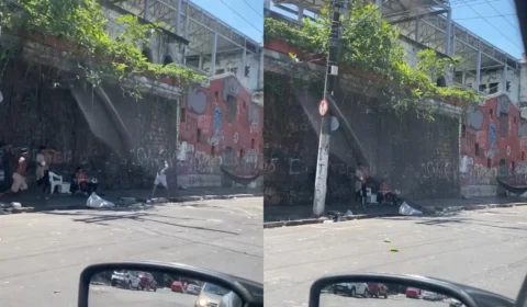 Veja o vídeo: Abandono e insegurança tomam conta do entorno do Teatro Amazonas, denuncia comerciante