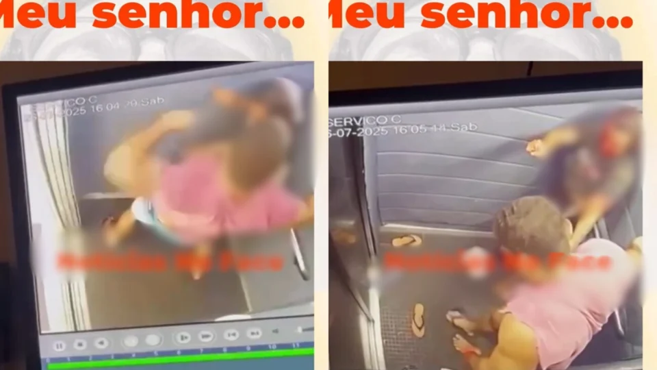 Veja o vídeo: Homem espanca namorada dentro de elevador em condomínio na Ponta Negra