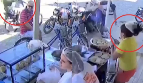 Veja o vídeo: Criminosos invadem pastelaria para executar cliente e matam dona do local por engano