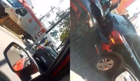 Vídeo: Engavetamento entre três veículos causa lentidão na Av. Rodrigo Otávio