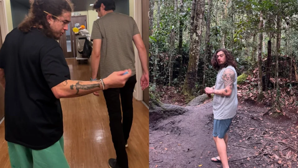 Veja vídeo: Whindersson Nunes mergulha em cachoeira em Presidente Figueiredo com ‘cigarrinho’ na orelha