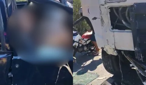 Vídeo mostra casal gravemente ferido em colisão na zona Leste, próximo ao Conjunto Lula