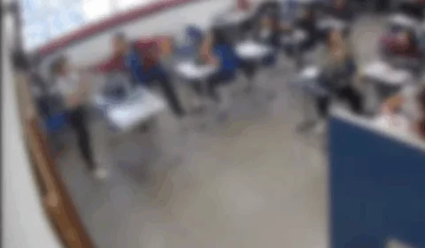 VEJA VÍDEO: aluno agride professora em sala de aula após discussão sobre ar-condicionado