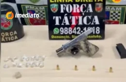 Força Tática prende passageiro de mototáxi com arma de fogo e drogas no bairro Cidade de Deus