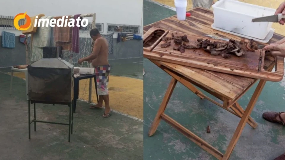 VEJA VÍDEO: Detentos entram com um boi inteiro e bebidas alcoólicas para fazer churrasco dentro de presídio