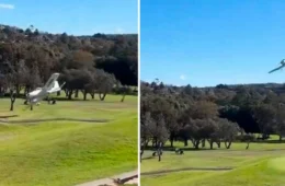 VEJA VÍDEO: Avião faz pouso de emergência em campo de golfe na Austrália