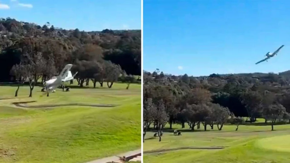 VEJA VÍDEO: Avião faz pouso de emergência em campo de golfe na Austrália