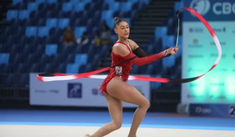 Bárbara Domingos representará o Brasil no Mundial de Ginástica Rítmica no Rio de Janeiro