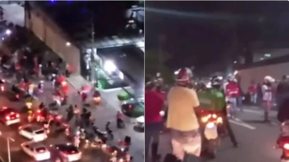 VIRAL: Após alguns meses, vídeo em que entregadores protestam com buzinas e rojões após agressão a colega em Salvador viraliza