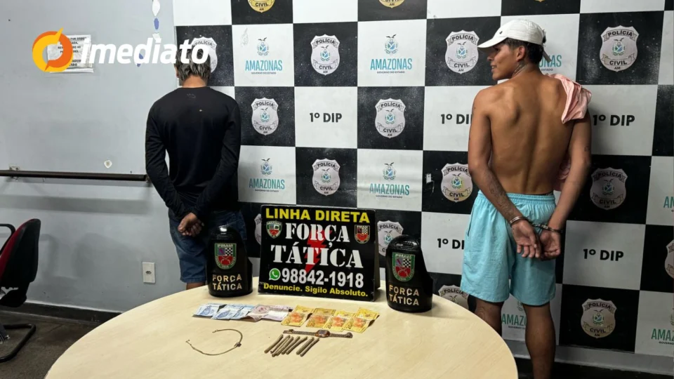 VÍDEO: Força Tática prende homem e apreende adolescente envolvidos em foguetório no bairro Morro da Liberdade