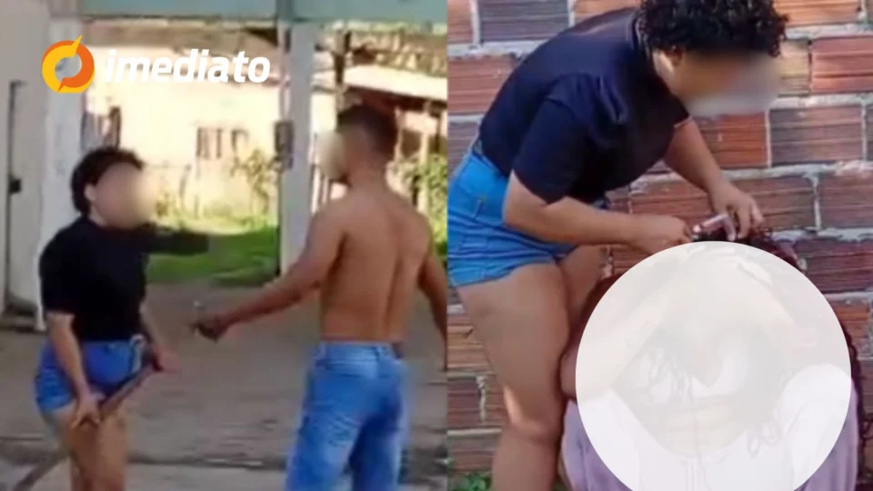 CENA CHOCANTE: Mulher da paulada na cabeça do marido, agride e corta cabelo de suposta amante no Pará