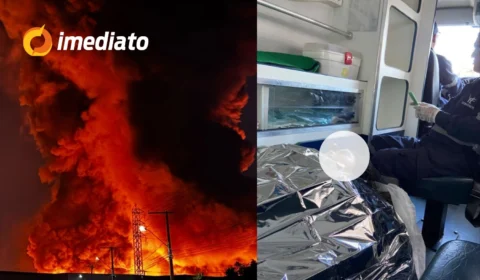 Grávida sofre queimaduras graves durante incêndio de grandes proporções em fábrica no Distrito Industrial 2