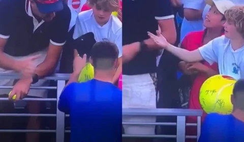 VEJA VÍDEO: CEO revolta a web ao “roubar” boné doado por tenista a criança