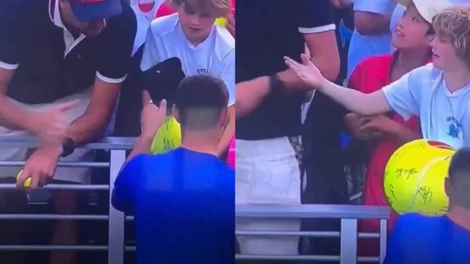 VEJA VÍDEO: CEO revolta a web ao “roubar” boné doado por tenista a criança