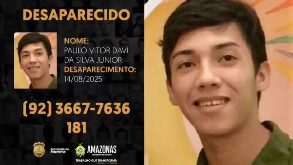 DESAPARECIDO: Jovem de 24 anos desaparece após sair do trabalho em Manaus