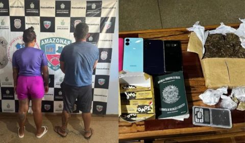 Casal é preso com drogas e materiais do tráfico durante ação da Polícia Civil em Itacoatiara
