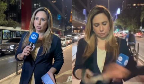 Jornalista quase tem celular roubado durante gravação na Avenida Paulista, em São Paulo