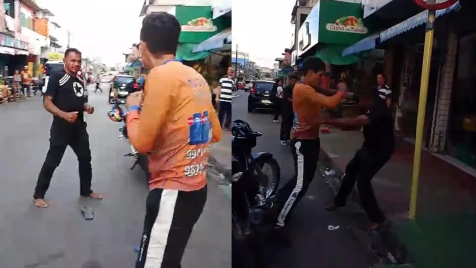 Veja o vídeo: Motociclista de aplicativo entra em briga com passageiro por falta de pagamento no bairro Alvorada