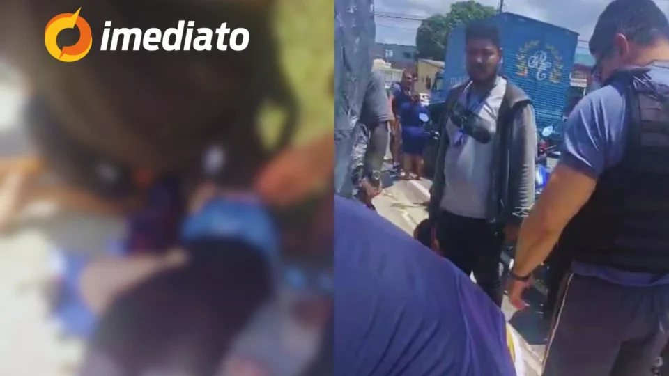 Acidente envolvendo carro e moto deixa casal ferido Avenida Alphaville, em Manaus